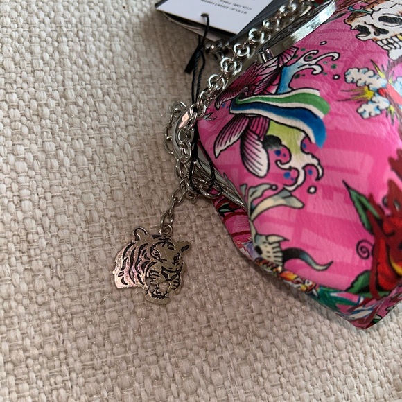Ed Hardy Floral Pink Crossbody Bag - Picture 5 of 6